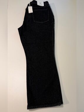 NWT HATCH Collection Luxury Maternity Jeans Elastic Stretch Black Wash Jeans